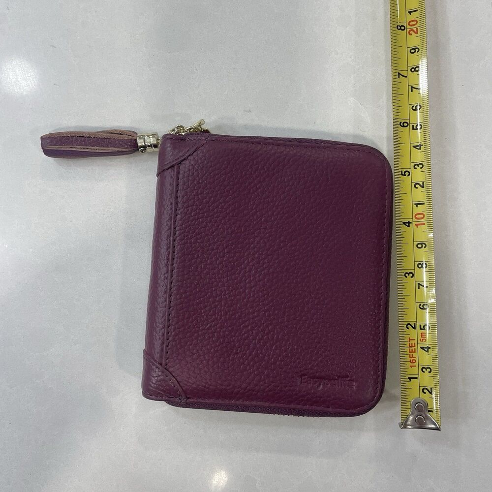 Easyoulife Womens Credit Card Holder Wallet Zip Leather Card Case RFID Blocking